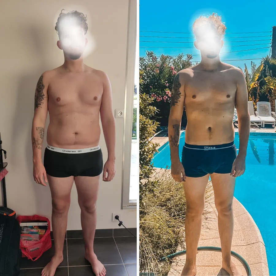 Transformation avant / après de Kilian