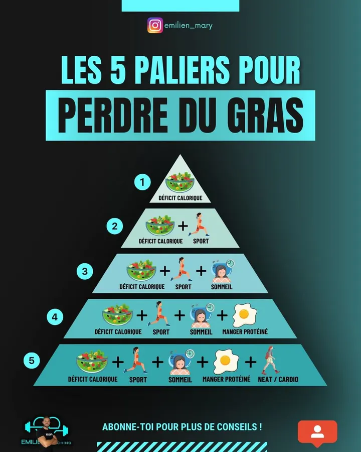 Les 5 paliers pour perdre du gras